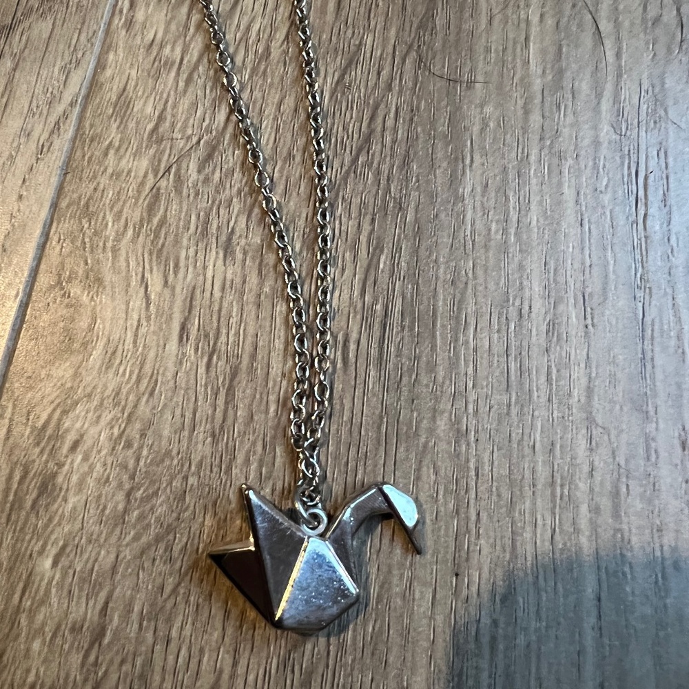 Swan Silver Necklace